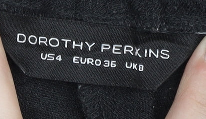 Dorothy Perkins Women's Black Straight Trousers Size 8