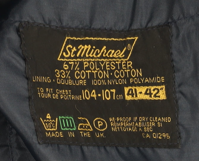 St Michael Men's Blue Jacket L - Classic Style