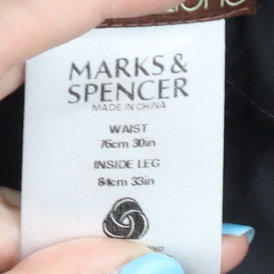 Marks & Spencer Mens Black Trousers 30 in