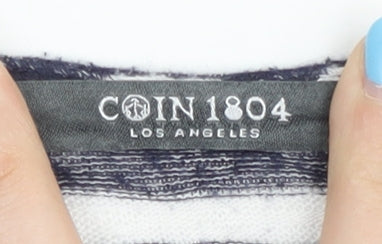 Coin 1804 Women's Black Stripe Wrap Jumper XL