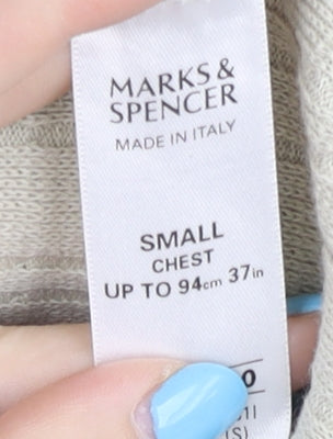 Marks & Spencer Ivory Crew Neck Jumper - Small