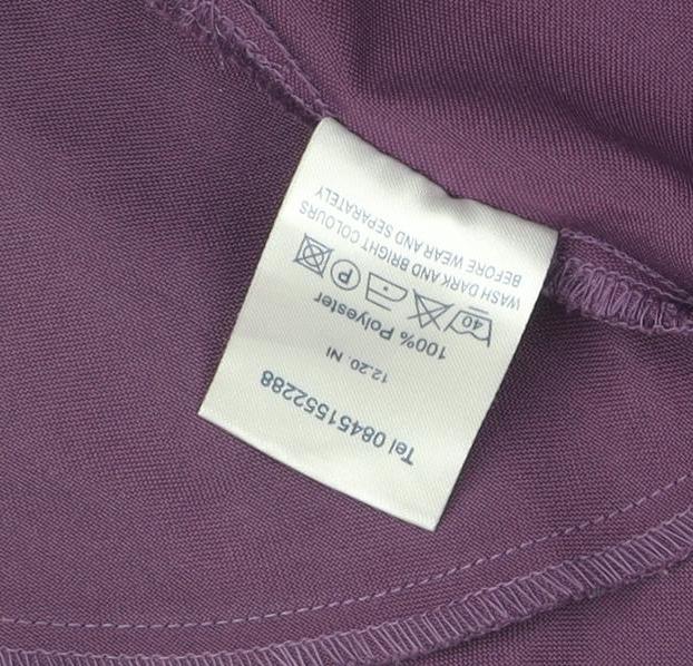 Alexandra Women's Purple Short Sleeve Top Size 8
