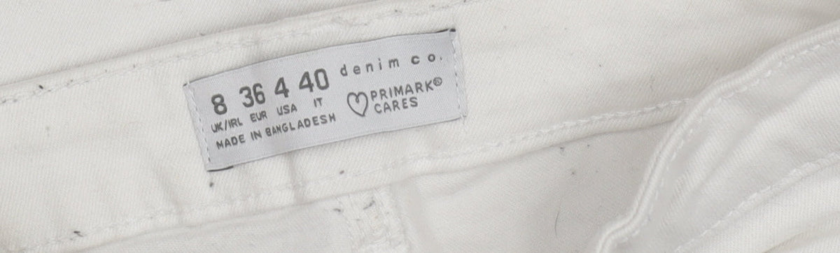 Primark Women's White Skinny Jeans Size 8