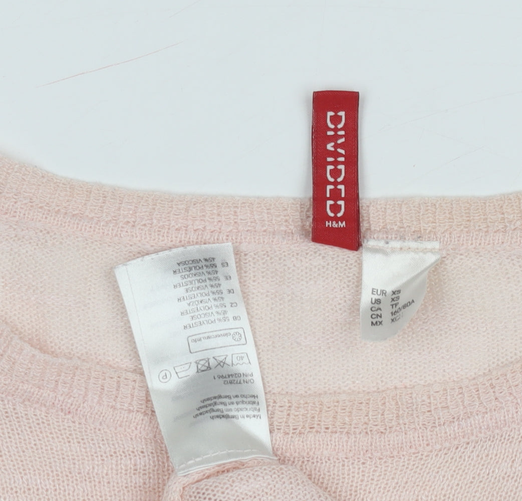H&M Women's Pink XS Pullover Jumper