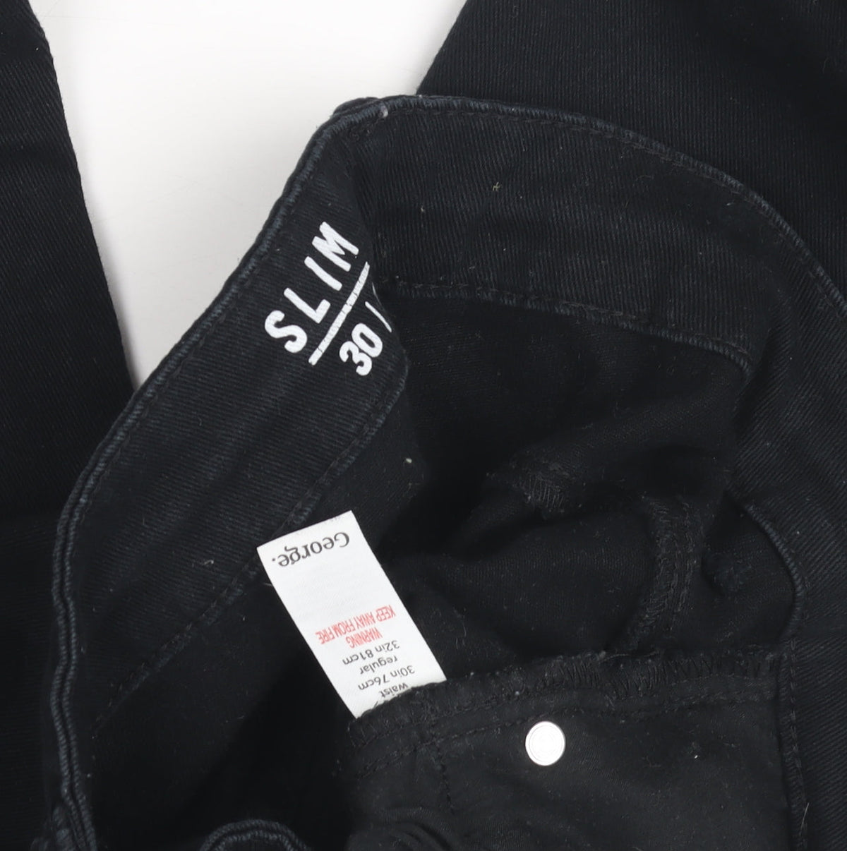 George Black Slim Fit Women's Jeans Size 30
