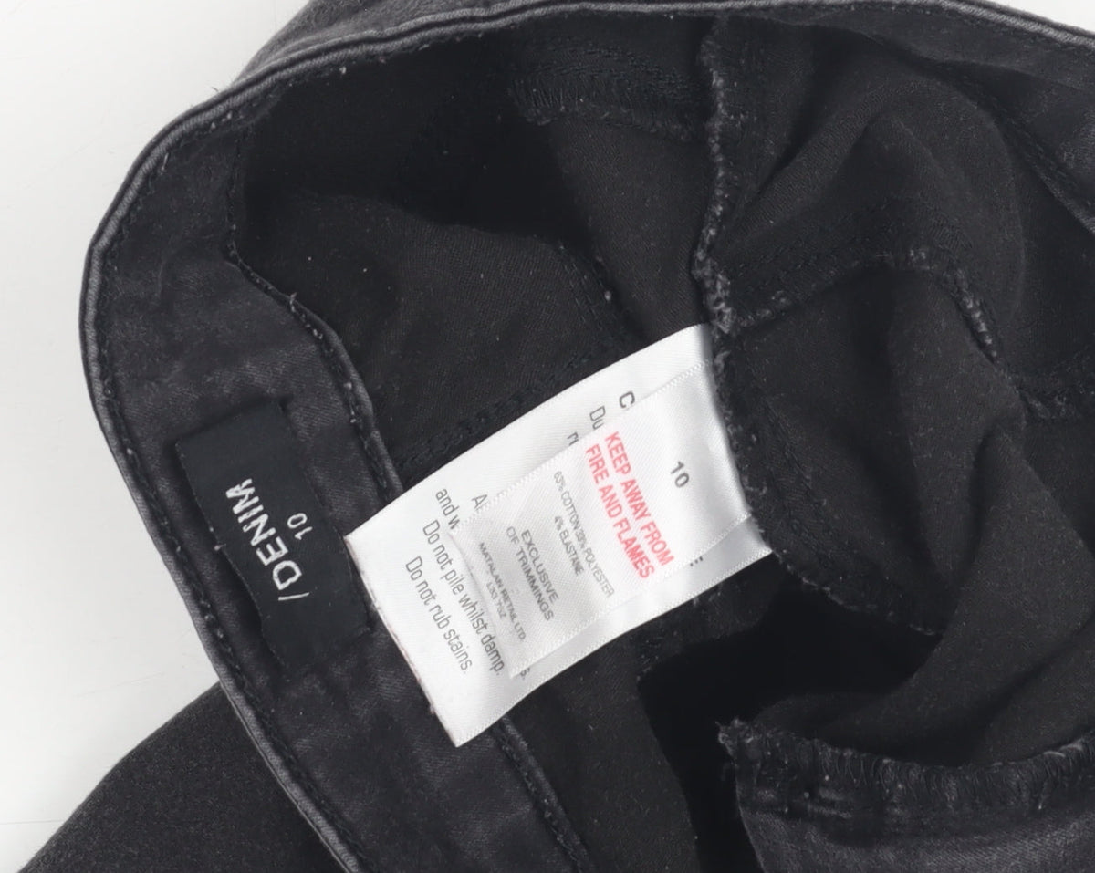 Denim Women's Black Distressed Skinny Jeans Size 10