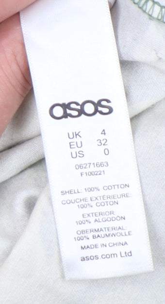 ASOS Women's Camo Military Jacket UK 4 Cotton