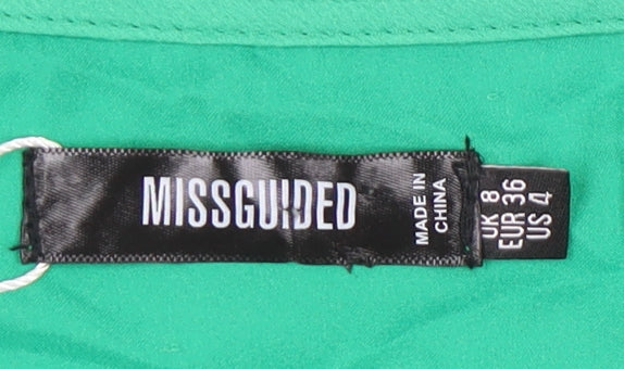 Missguided Women's Green Wrap Dress Size 8