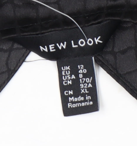 New Look Women's Black Wrap Midi Dress Size 12