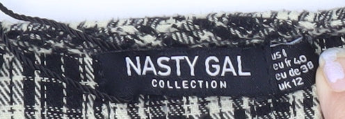 Nasty Gal Women's Multicoloured Plaid Shirt Dress Size 12