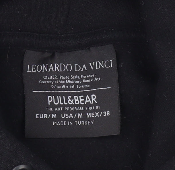 Pull&Bear Men’s Black Art Hoodie M