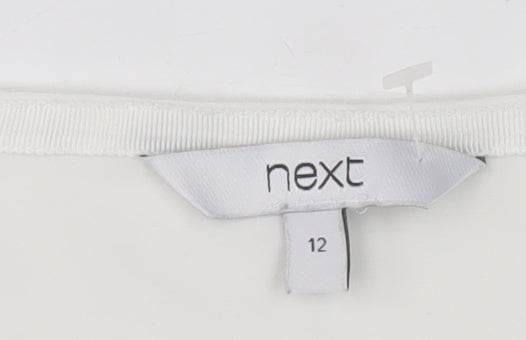 Next Women's White Sleeveless Tank, Size 12