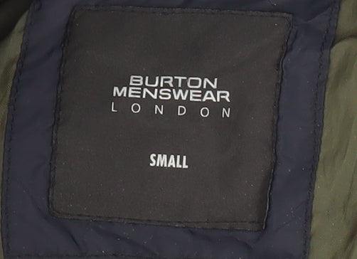 Burton Men Blue Quilted Jacket S Size Casual