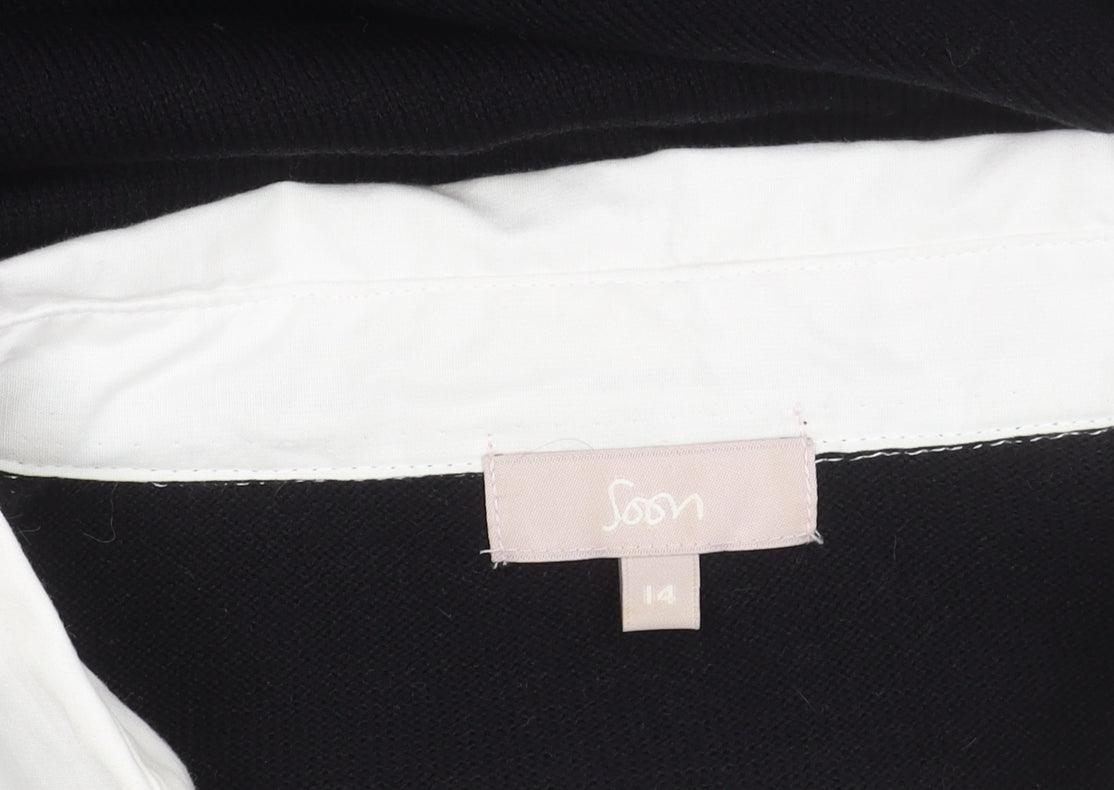 Soon Women's Black Pullover Jumper Size 14