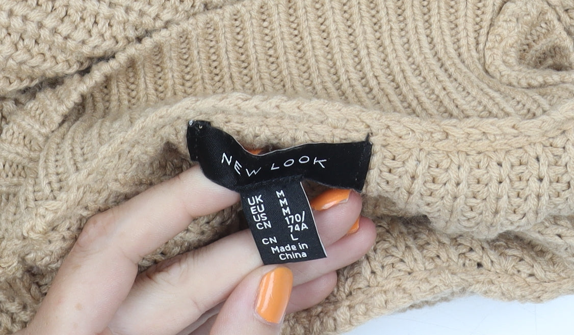 New Look Women's Beige Black Pullover Jumper M