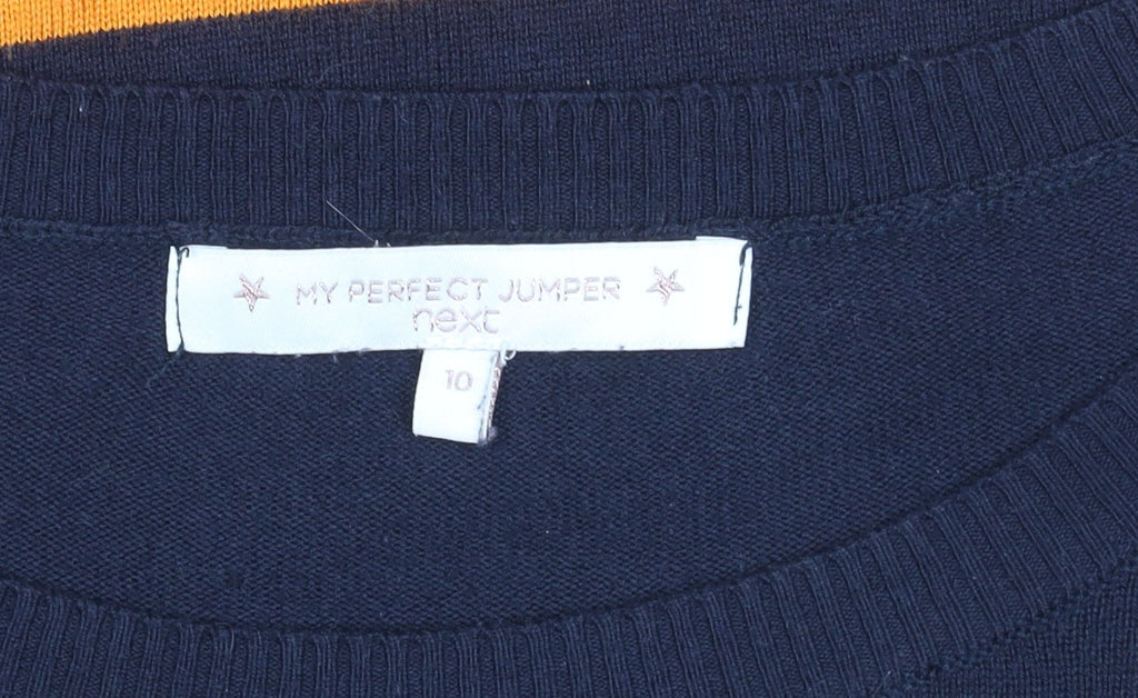 Next Women's Multicoloured Striped Pullover Jumper Size 10