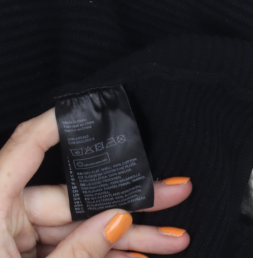 H&M Women's Black Pullover Jumper Size 12