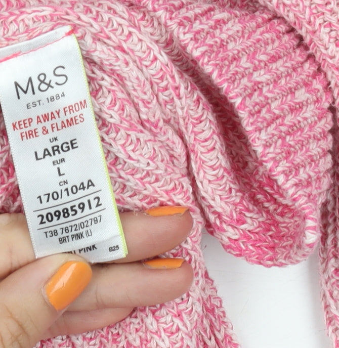 Marks & Spencer Pink Women's Jumper Size L