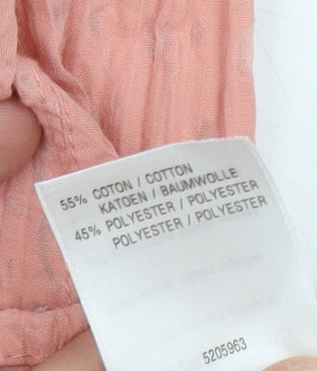 Damart Women's Pink Collared Button-Up Blouse