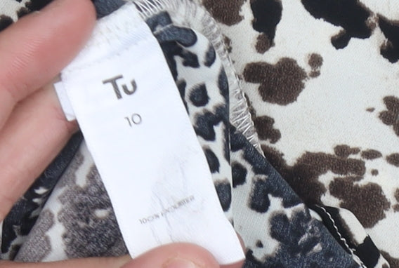 Tu Women's Multicoloured Size 10 Animal Print Top