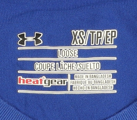 Brand and care label for Under Armour Men's Blue XS Graphic T-Shirt