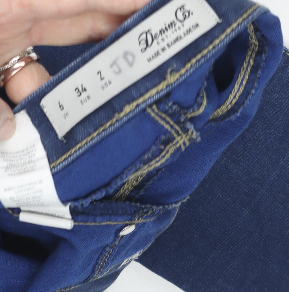Denim Co. Women's Blue Jegging Size 6 Casual Trousers