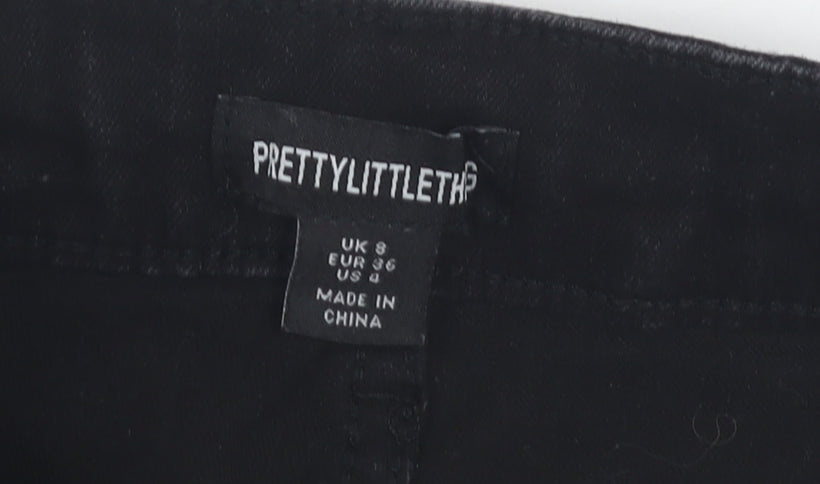 PRETTYLITTLETHING Women's Black Skinny Jeans, Size S