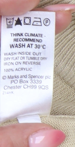 Marks & Spencer Women's Beige Pullover Jumper UK 16