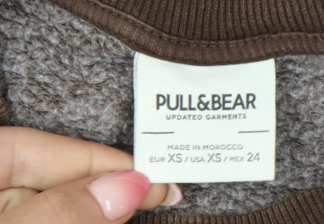 Pull&Bear Women’s Brown XS Pullover Sweatshirt