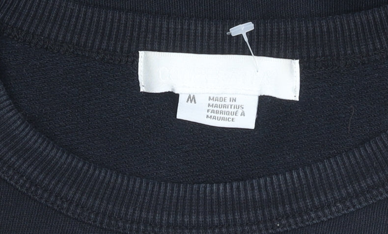 Women's Black Cotton Pullover Jumper M