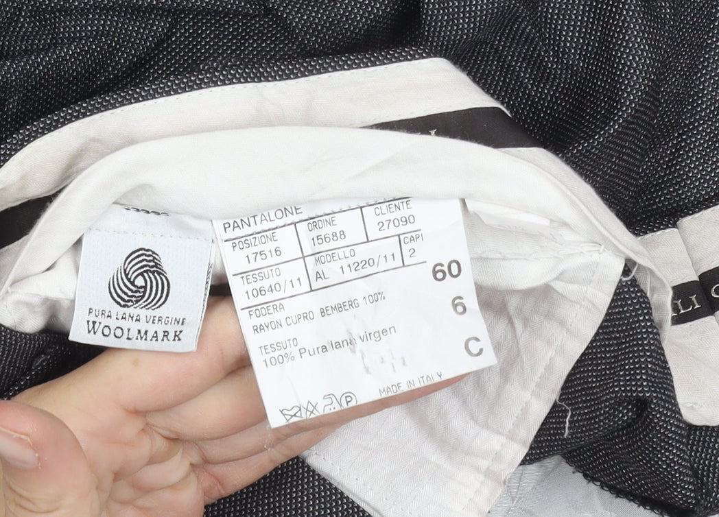 Canali Grey Wool Men's Trousers Size 60
