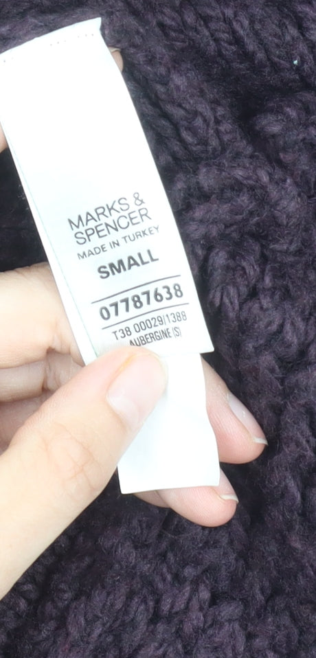 Marks & Spencer Women's Purple Open Front Cardigan S