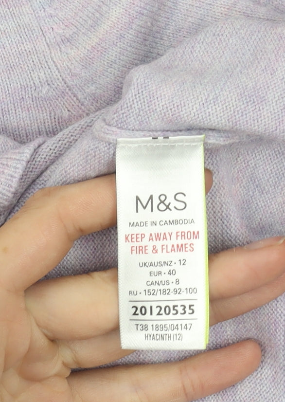 Marks & Spencer Women's Purple Crew Neck Jumper