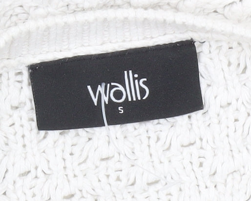 Wallis Women's White Knit Pullover Jumper, Size S
