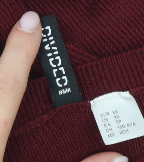 H&M Women’s Red XS Pullover Knit Jumper