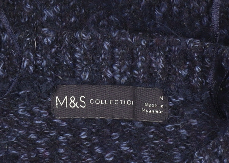 Marks & Spencer Women's Blue Mock Neck Jumper