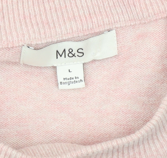 Marks & Spencer Pink Pullover Women's Jumper L