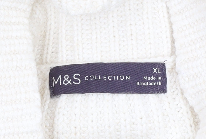 Marks & Spencer Women's White XL Chunky-Knit Pullover