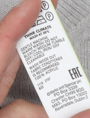 Marks & Spencer Grey Butterfly Print Pullover Jumper