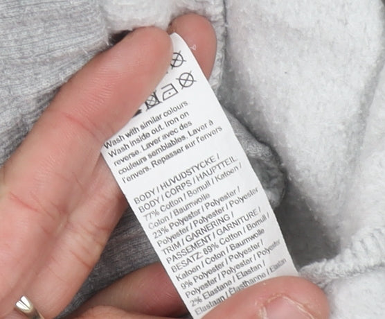 Brand and care label for River Island Men's Grey Jogger Trousers M