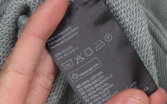 H&M Unisex Grey Pullover Sweatshirt, Size 12, Casual Style