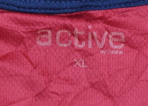 Men's Red Active T-Shirt XL Short Sleeve Crew Neck