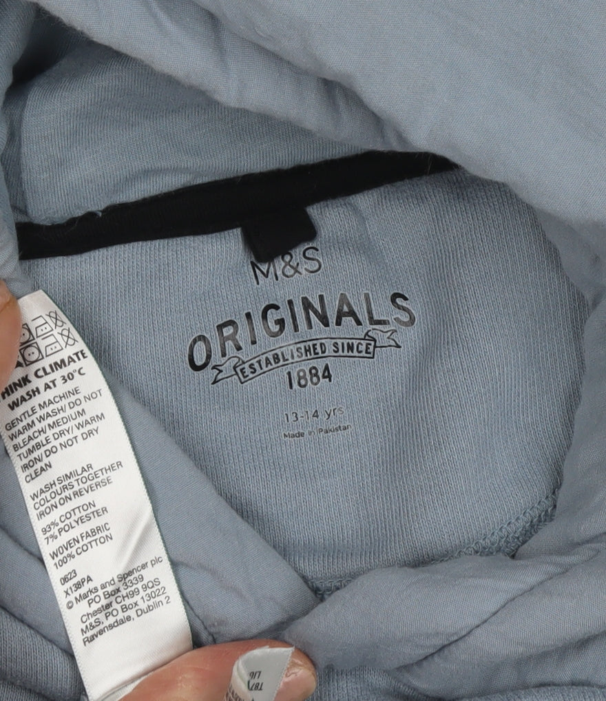 Marks & Spencer Blue Teen Hoodie Pullover L