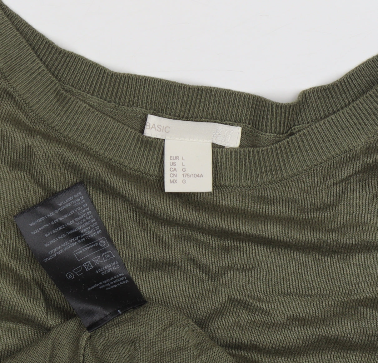 H&M Women’s Green Pullover Jumper - Size 14