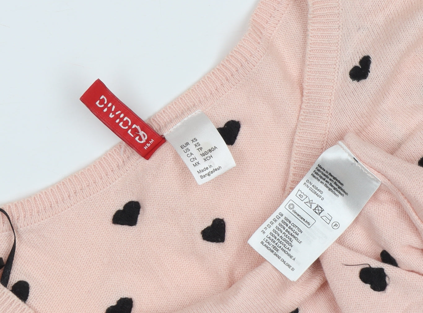 H&M Women's Pink XS Pullover Jumper