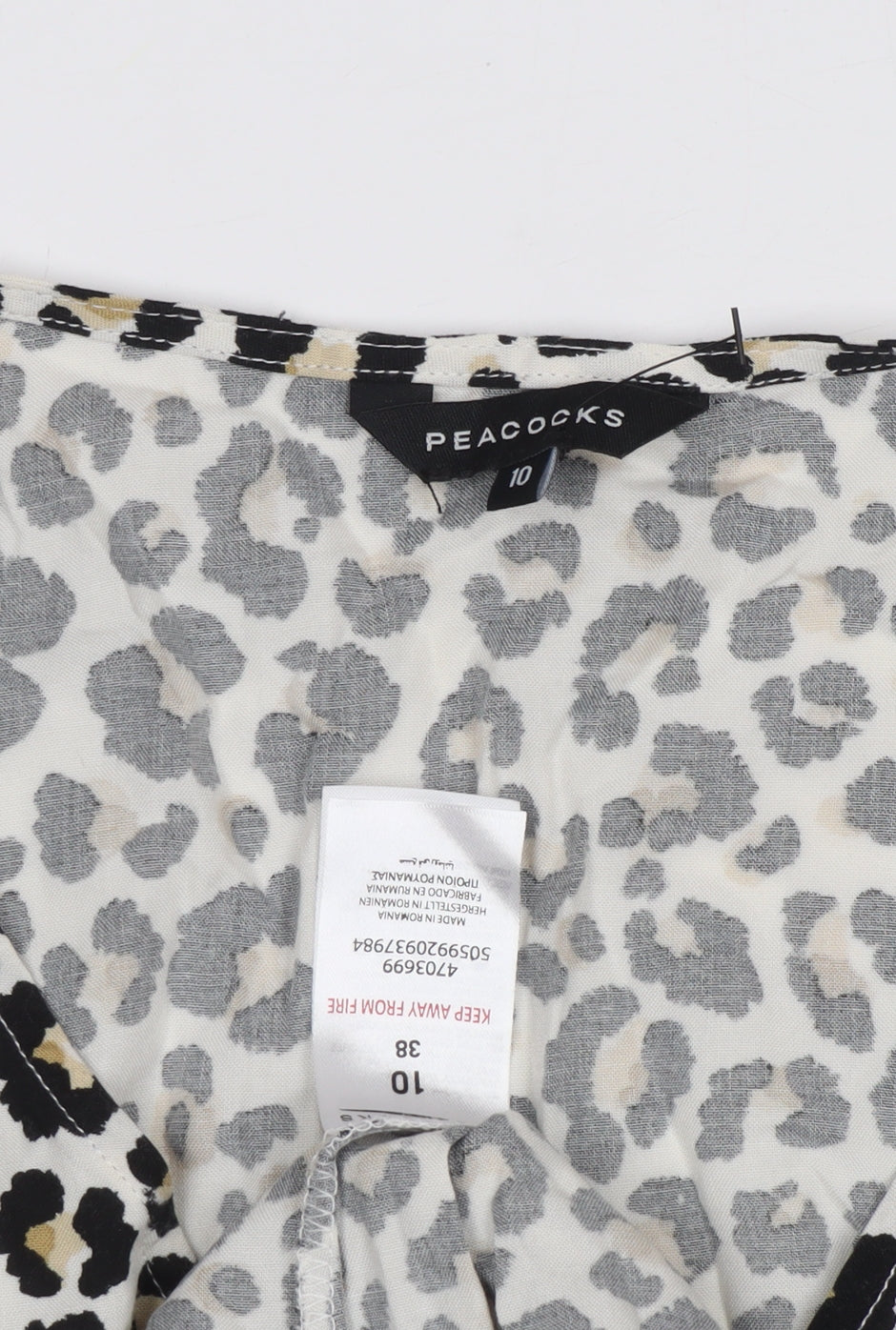Peacocks Women’s Multicoloured Animal Print Blouse, Size 10