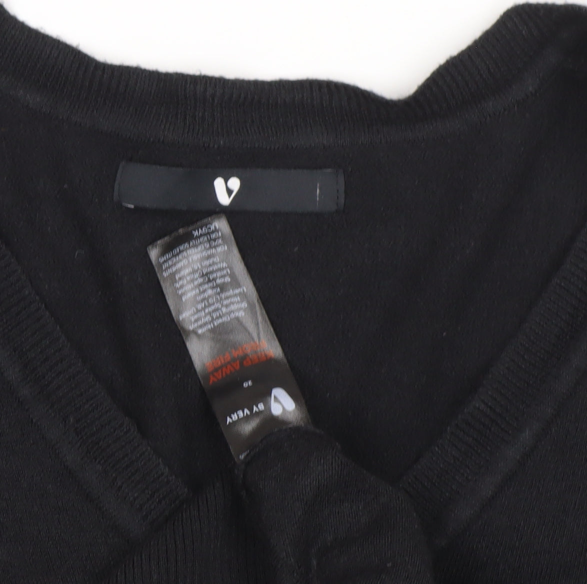 Very Women's Black V-Neck Pullover Jumper Size 20