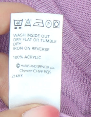 Marks & Spencer Women's Purple Pullover Jumper L