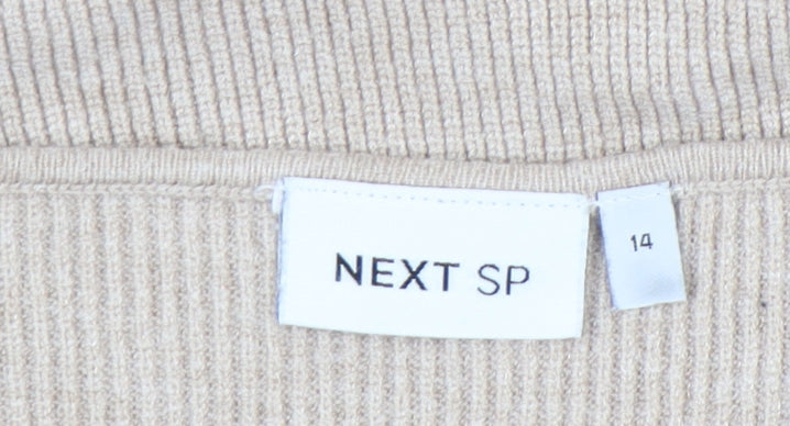 Next Beige Women's Size 14 Cotton Blend Pullover