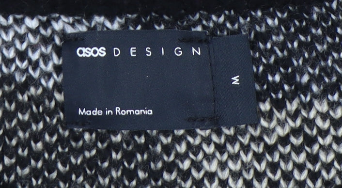 ASOS Black Check Crew Neck Pullover Jumper M